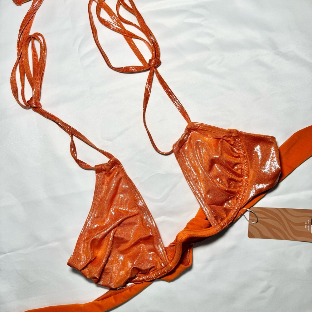 Metallic Orange Top